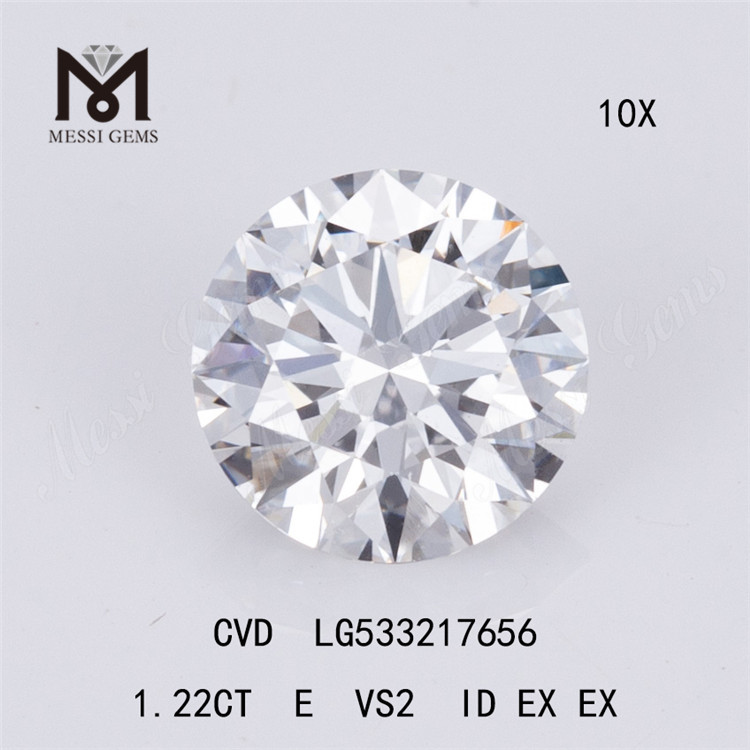 1,22 ct E billiger loser Labordiamant vs. runder CVD-Diamant zum Großhandelspreis