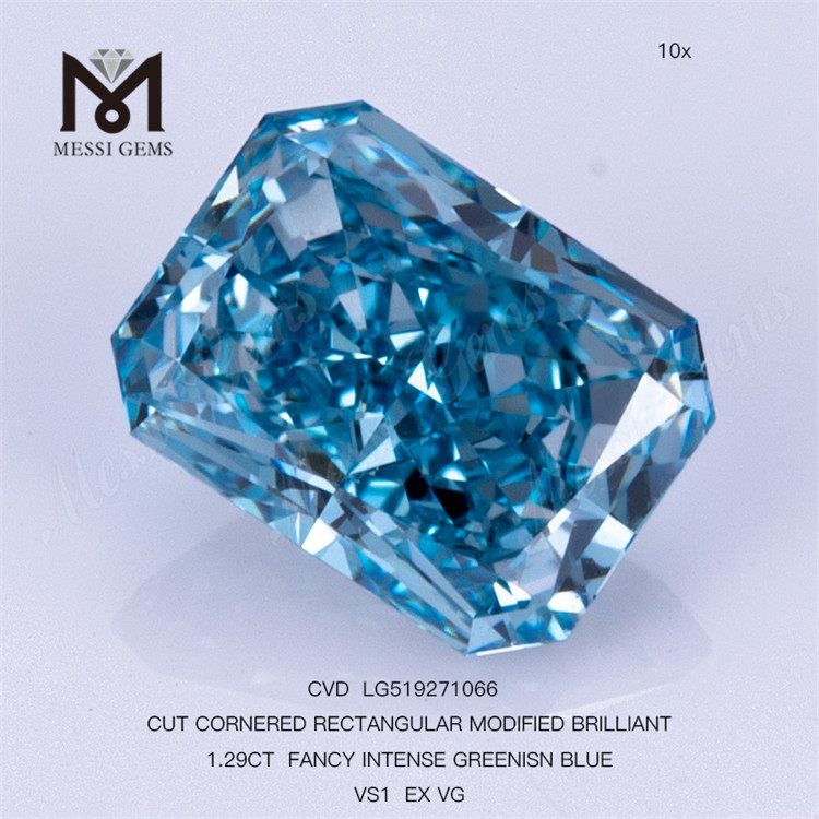 1,29 KT. FANCY BLUE RECHTECKIGER Labordiamant CVD LG519271066 