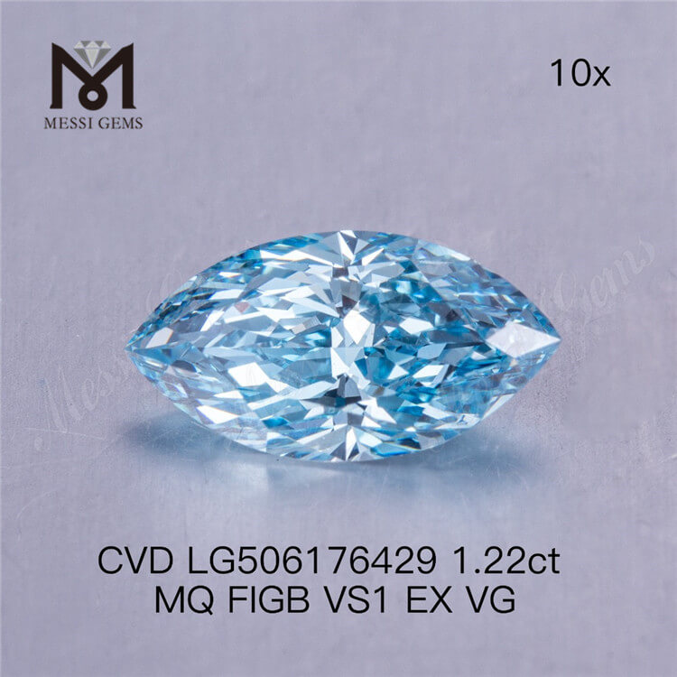 1,22 ct blauer synthetisierter Diamant VS1 IGI-Labordiamant
