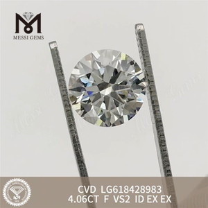  4,06 CT F VS2 ID CVD, im Labor gezüchtete Diamanten im Spezialschliff – Messigems LG618428983