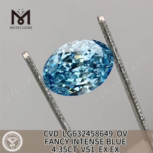 4,35 CT VS1 CVD OV Diamond Labs.FANCY INTENSE BLUE LG632458649丨Messigems