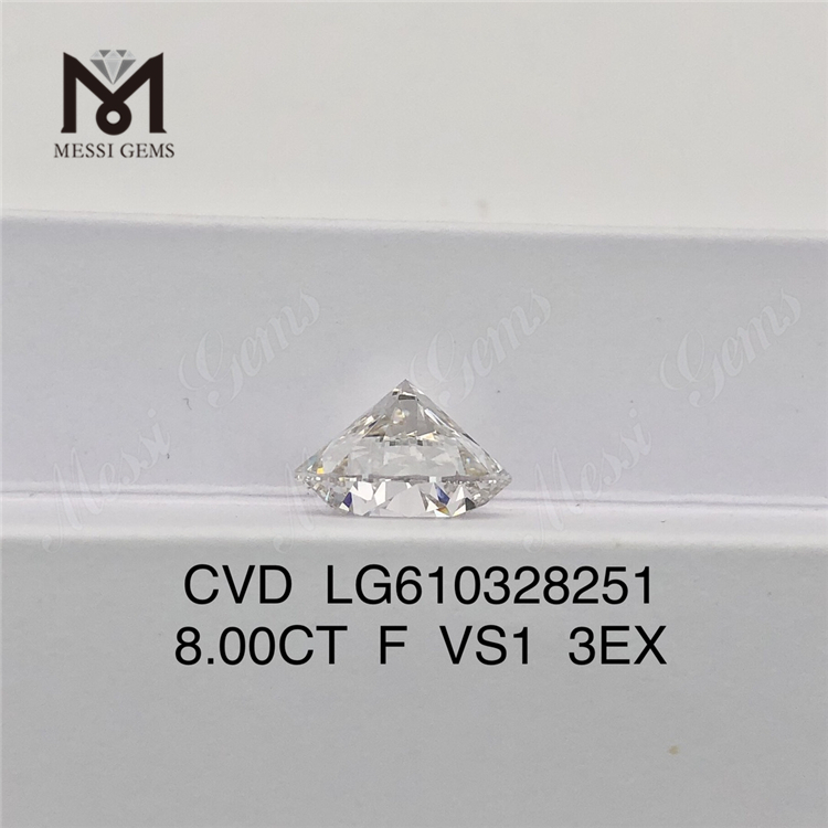 8.00CT F VS1 3EX CVD Diamant China CVD IGI Certified Sparkle丨Messigems LG610328251