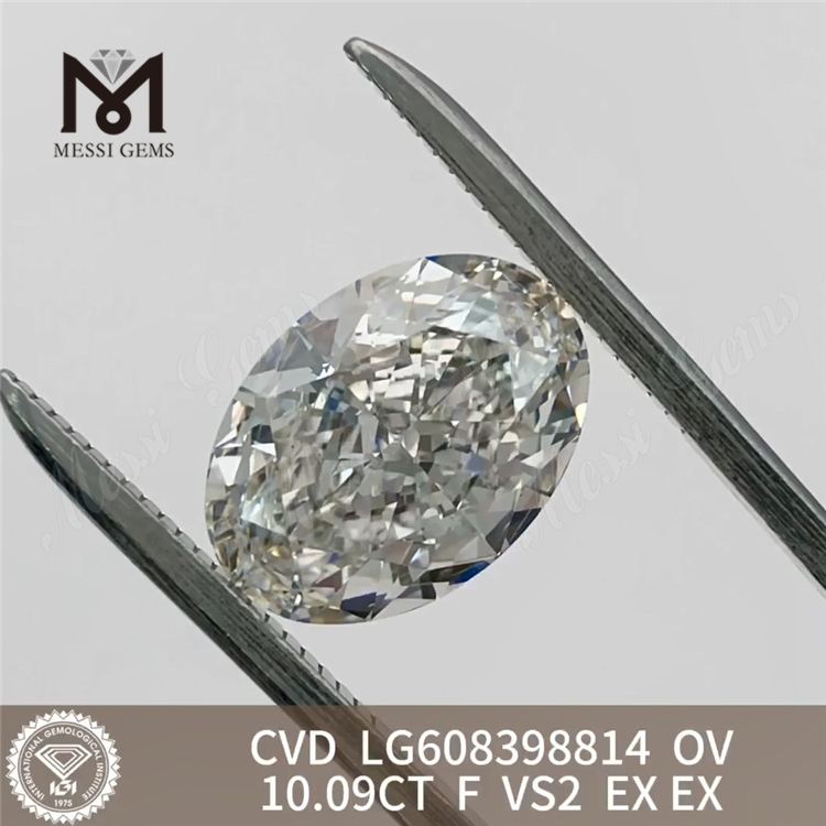 10,09 CT F VS2 CVD OV größter im Labor gezüchteter Diamant IGI Certified Excellence丨Messigems LG608398814