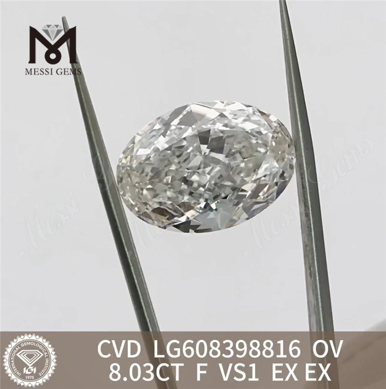 8,03 CT Top Lab Created Diamonds F VS1 OV丨Messigems CVD LG608398816 