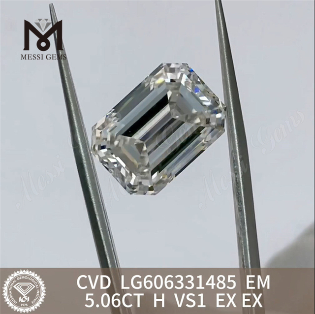 5,06 CT EM H VS1, erschwingliche, im Labor hergestellte Diamanten, IGI-zertifizierter nachhaltiger Luxus, Messigems CVD LG606331485