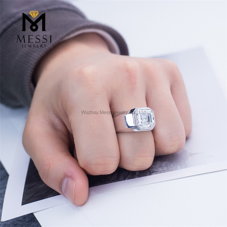 3ct Lab Diamond Solitärring Herren-Eheringe Symbole für lebenslanges Engagement