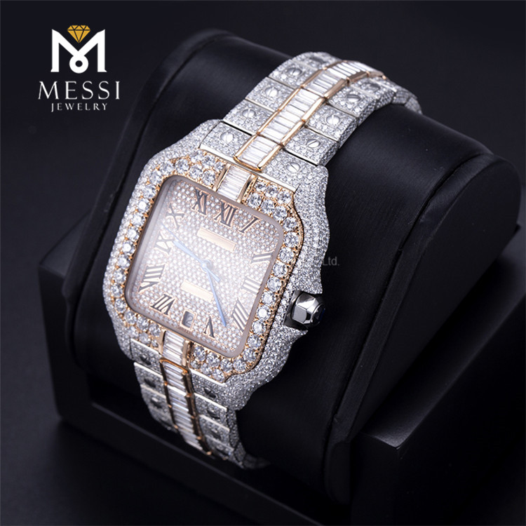 Cartier-Uhr mit Moissanit-Diamant