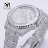 Hochwertige Iced Out 39,8 mm Herren-Moissanit-Uhr mit Diamanttest