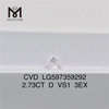 2,73 ct igi-zertifizierte Diamanten D VS1 3EX Hochwertige CVD-Diamanten LG597359292丨Messigems