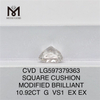 10,92 CT G VS1 EX EX QUADRATISCHES KISSEN Labordiamanten CVD LG597379363 丨Messigems