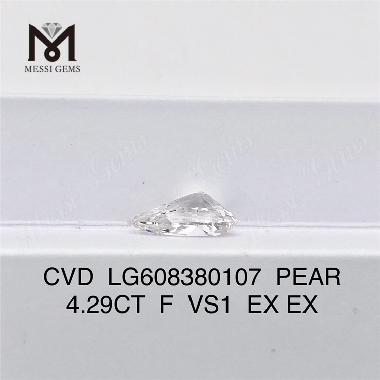 4,29 CT F VS1 PEAR IGI-zertifizierte Diamanten zu verkaufen, ausgezeichnetes Preis-Leistungs-Verhältnis, CVD LG608380107丨Messigems