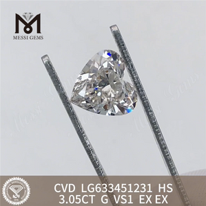 3,05 CT G VS1 HS CVD im Labor hergestellte Diamanten im Großhandel LG633451231丨Messigems 