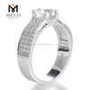 1 Karat 18 Karat Gold Herren-Mode-Hochzeitsring Moissanite-Ring für Männer