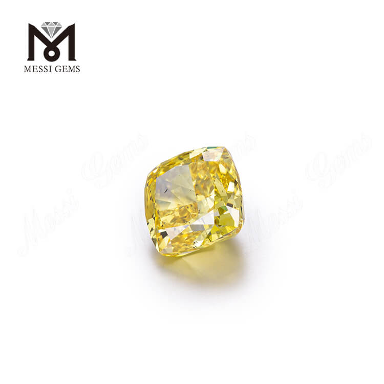 Fancy Vivid Yellow Kissenschliff HPHT 2.02ct Lab-grown Diamanten