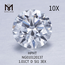 D Loser Edelstein, synthetischer Diamant, 1,01 ct, I SI EX-Schliff
