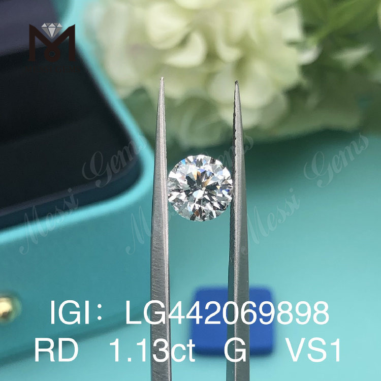 1,13 Karat G VS1 IDEAL Runder, im Labor gezüchteter Diamant CVD