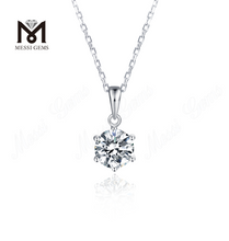 Messi Gems Halskette mit klassischem Design-Anhänger aus 925er Silber für Damen