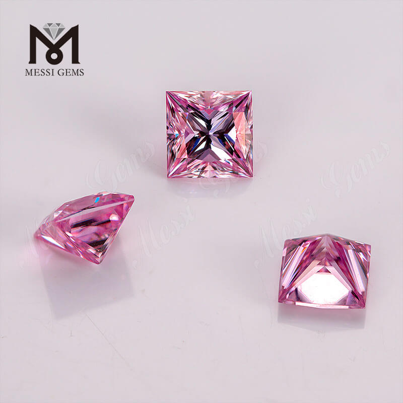 6,5 * 6,5 mm rosa Farbe Preise geschnittener Moissanit Großhandelspreis Moissanit Hersteller