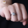 Moissanit-Verlobungsringe 18 Karat Gold 2 Karat Moissanit-Ringe für Mädchen
