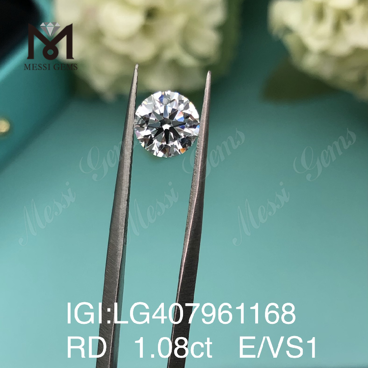 1,08 ct E/VS1 runder IGI-Labordiamant, 1 ct Labordiamant im Angebot