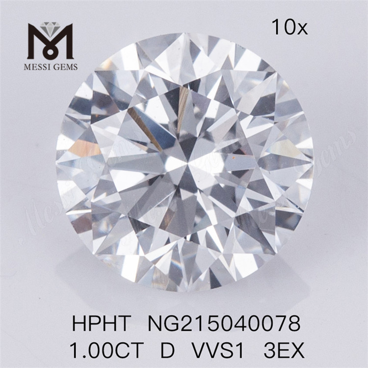 HPHT 1.00CT D VVS1 Runde 3EX brillante Labordiamanten