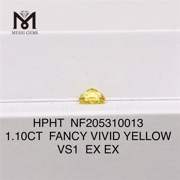 1,10 ct VS1 EX EX Fancy Vivid Yellow Radiant Cut, im Labor gezüchteter, strahlender Diamant