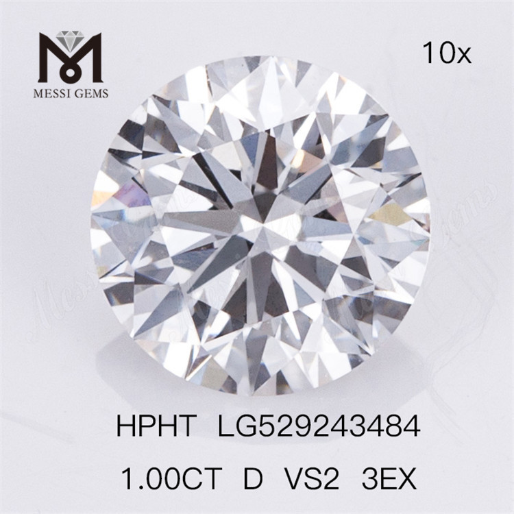1,0 ct D VS2 ID 3EX Lab Grown Diamant im Rundschliff HPHT Fabrikpreis 