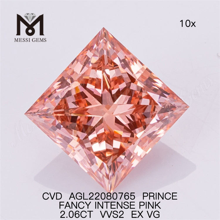 2,06 CT CVD-Diamant PRINCE FANCY PINK VVS2 EX VG Diamant AGL22080765 
