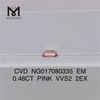NG017080335 EM 0,48 CT ROSA VVS2 2EX Labordiamant CVD 