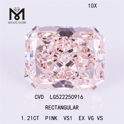1,21 CT RECHTECKIGE ROSA VS1 EX VG VS CVD im Labor gezüchtete rosa Diamanten LG522250916