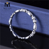 18K Gold Lünette Set Moissanit Ring Weißgold Moissanit Verlobungsringe für Frauen