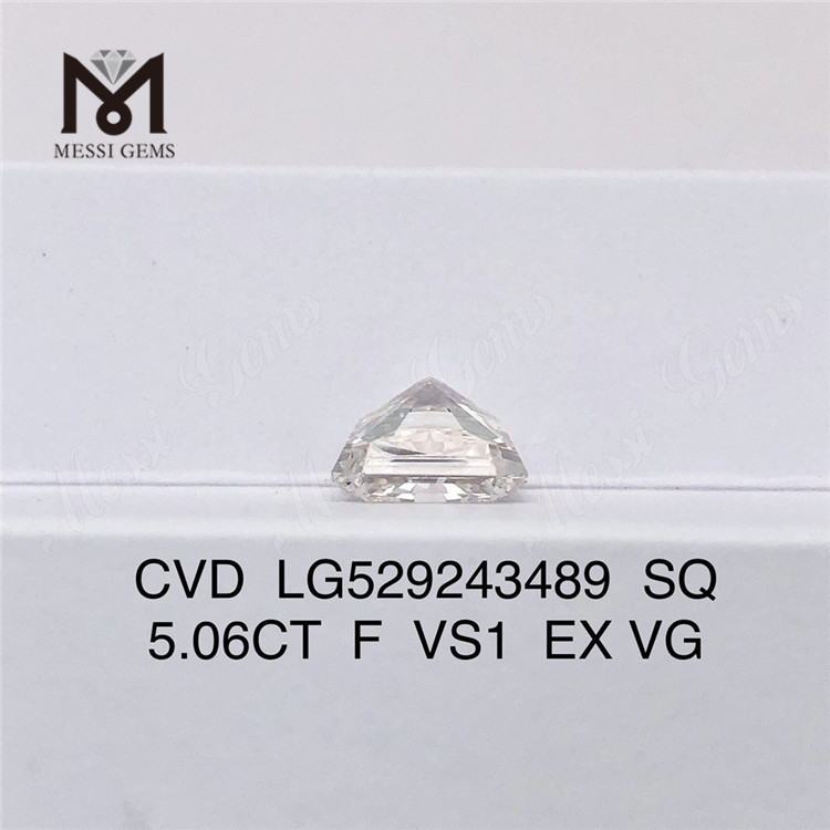 5,06 CT F VS1 EX VG CVD SQ, im Labor gezüchtete Diamanten, 5 Karat, hohe Qualität 