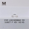 3ct F VS1 VG VG CVD IGI Künstlicher Diamant OVAL von hoher Qualität