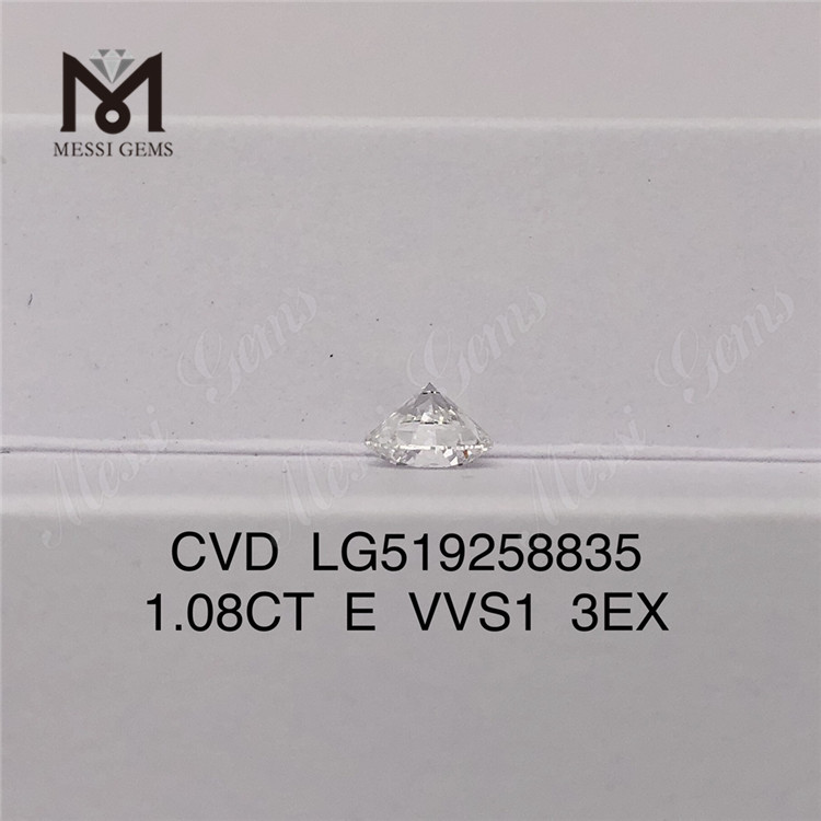 1,08 CT E VVS1 billiger künstlicher Diamant 3EX lose synthetische Diamanten CVD
