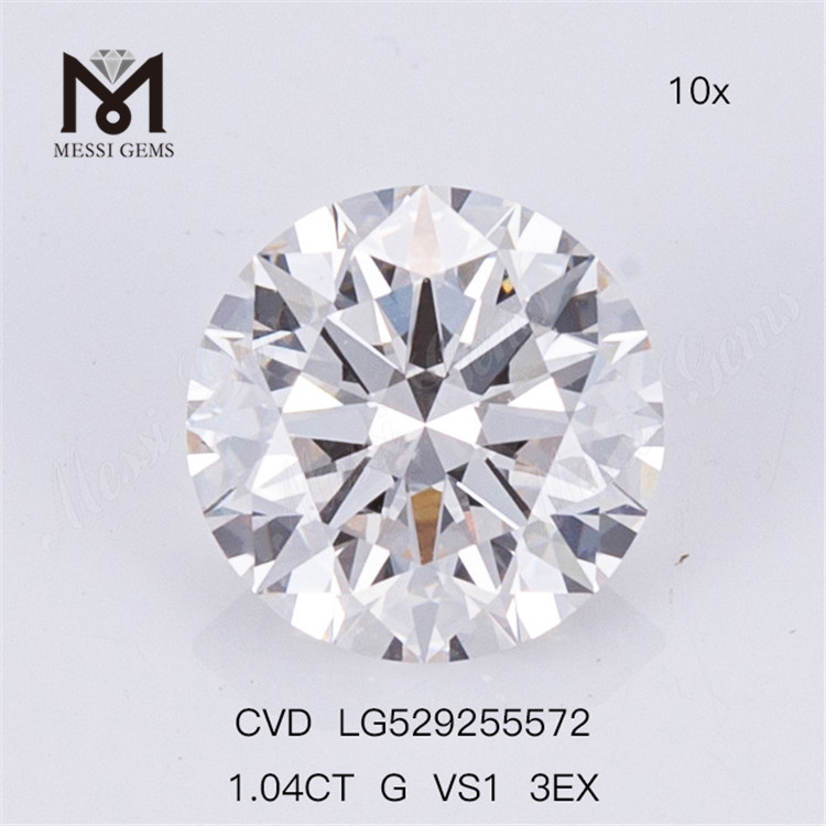 1,04 CT G VS1 Cvd synthetischer Diamant 3EX VS Labordiamant