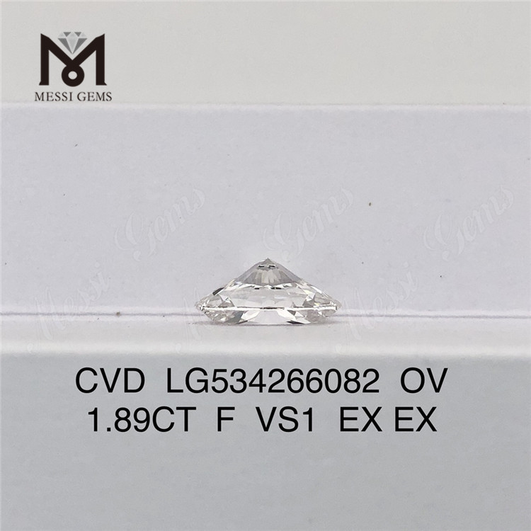 1,89 ct F ovaler Labordiamant VS1 ov, weiße, lose künstliche Diamanten im Angebot