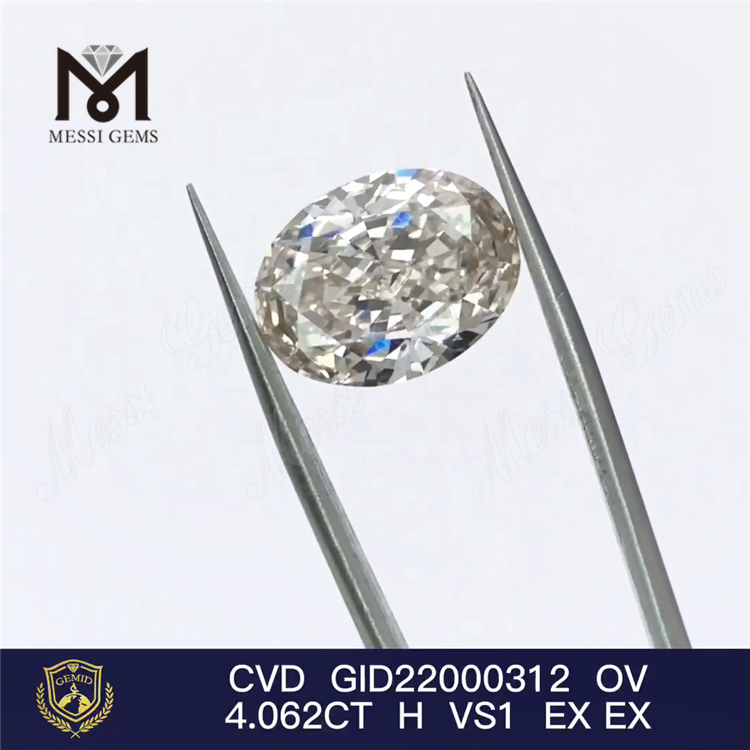 4,062 ct CVD-Labordiamant in ovaler Form, EX-Labor-Grown-Diamant zum Verkauf
