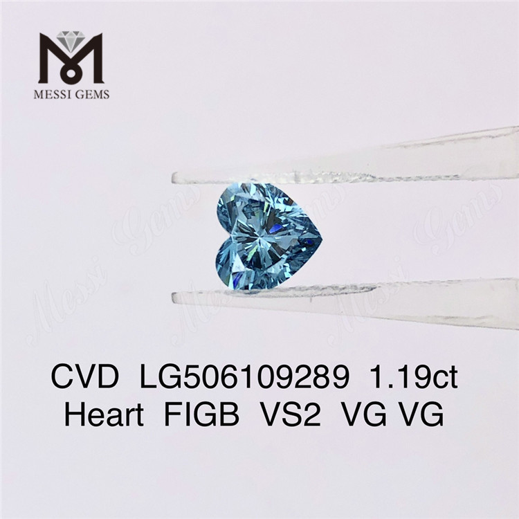 1,19 ct Herz FIGB VS2 VG VG synthetische farbige Diamanten CVD LG506109289