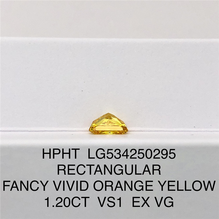 1,20 ct gelber Labordiamant VS1 RECHTECKIG geschliffener Labordiamant zum Verkauf LG534250295