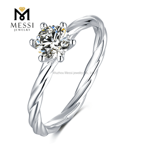 2ct Moissanit-Diamantring 925er Sterlingsilber Ring für die Hochzeit
