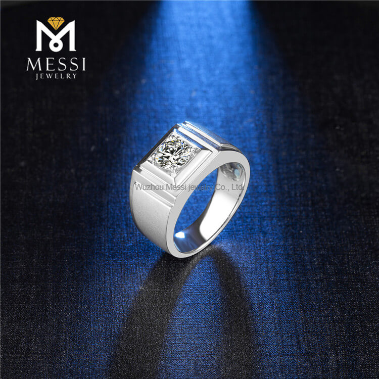 Großhandel 925 Sterling Silber Mann Ringe beste Moissanite Verlobungsringe für Männer