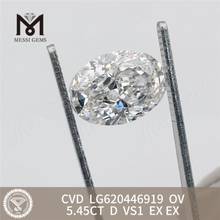 5,45 CT D VS1 CVD OV hergestellte Diamanten im Großhandel: Messigems LG620446919 