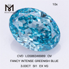3 Karat blauer OV-Diamant, Preis SI1 EX VG FANCY INTENSE GREENISH BLUE Diamond CVD LG586346989