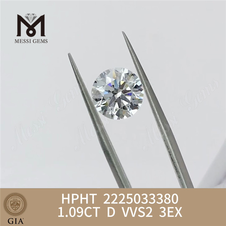 1,09 CT D VVS2 3EX HPHT gia neue Diamanten 2225033380丨Messigems 