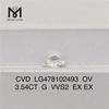 3,54 CT G VVS2 OV im Labor gezüchteter Diamant CVD LG478102493 丨Messigems