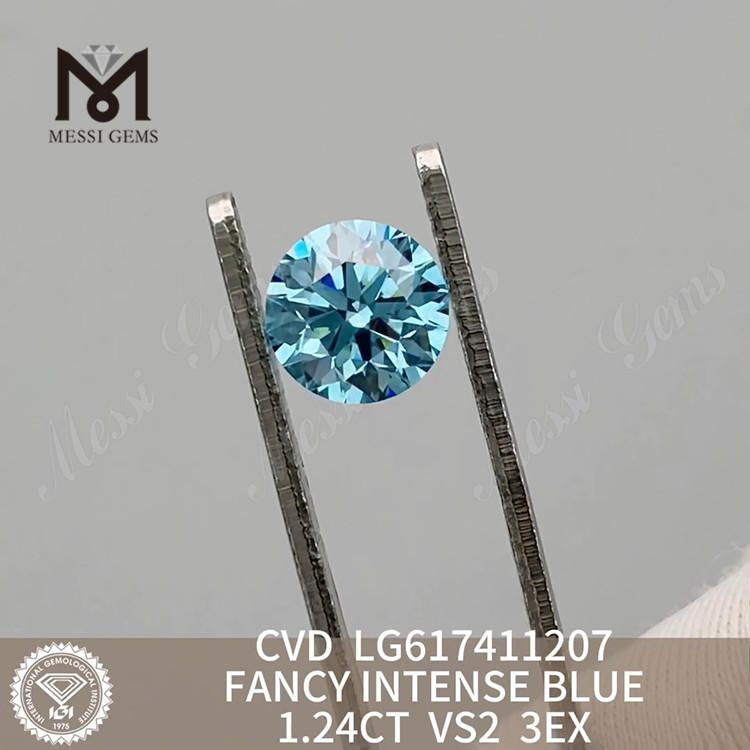 1,24 CT VS2 3EX FANCY INTENSE BLUE, günstigste im Labor hergestellte Diamanten: Messigems CVD LG617411207