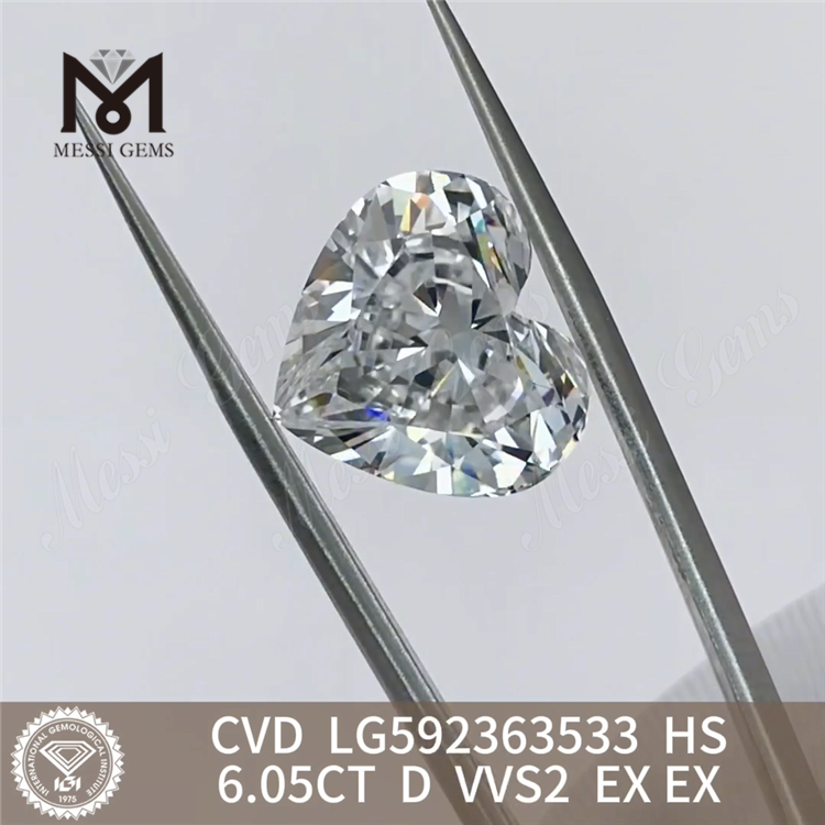 6,05 CT D VVS2 EX EX CVD-Diamanten HS Ihr Partner für den Massenwiederverkauf CVD LG592363533丨Messigems