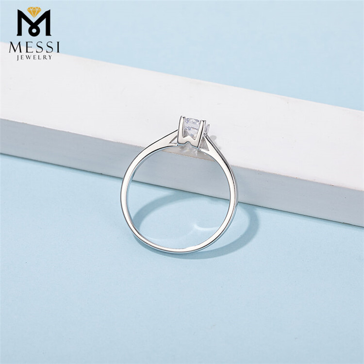 Ausgefallenes Design 925 Sterling Silber Ring hohler Frauenring 1 Karat Moissanite Ring