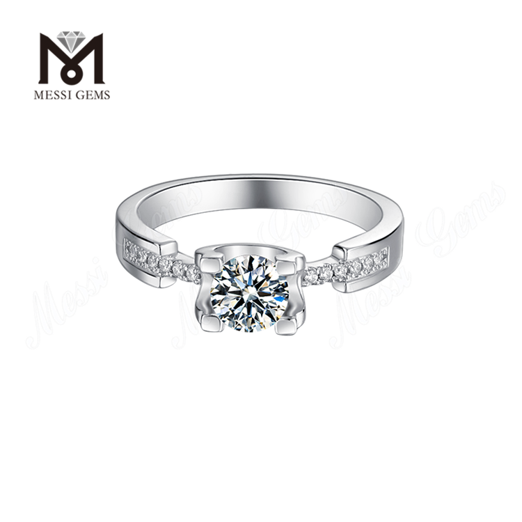 1 Karat DEF Moissanit Diamant vergoldet 925 Sterling Silber Ring Schmuck für Mutter