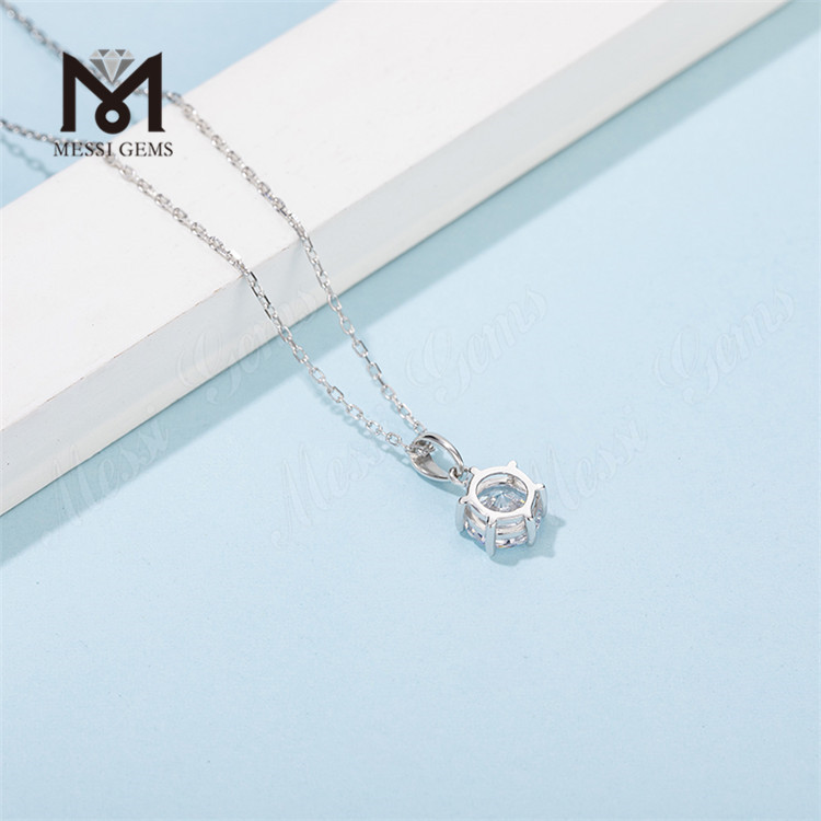 Messi Gems Halskette mit klassischem Design-Anhänger aus 925er Silber für Damen